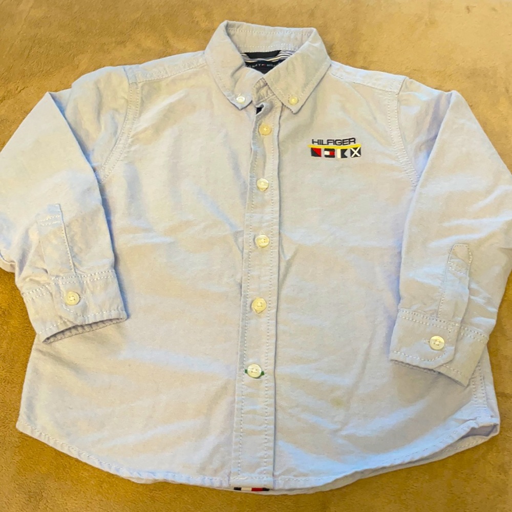 Tommy Hilfiger long sleeve button down for boys.